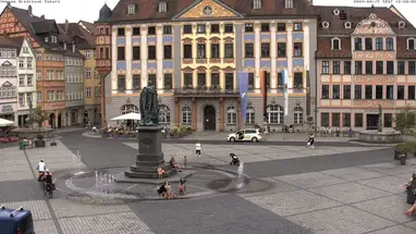 View of the market square and town hall, Coburg Live Cam