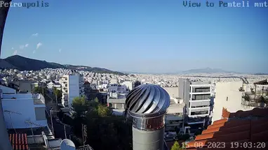 Panorama della città Petroupoli webcam dal vivo