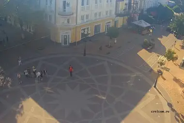 Kruispunt Pushkina straat, Karl Marx (Ekaterininskaya) straat, Simferopol