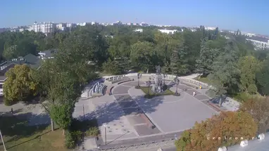 Centraal park van cultuur en vrije tijd Catherine's Garden, Simferopol online-webcam