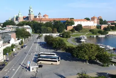 Panorama of Krakow, Vistula river
