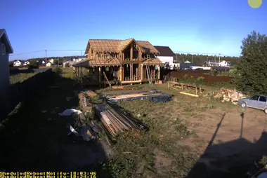 Construction of house in Pegelevo village, view 2