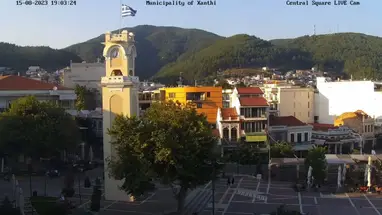 Dimokratias Square, view 1, 克桑西 在线网络摄像头