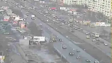 Kreuzung der 9. Mai-Straße und der Komsomolsky-Allee, Krasnojarsk Online-Webcam