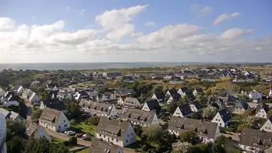 Panoramic view over the island of Sylt to Amrum, Hornum Live Cam