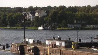 キール運河閘門、海の玄関口 ウェブカメラのライブストリーム