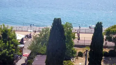 Dijk, uitzicht vanaf Admiral Hotel, Adler online-webcam