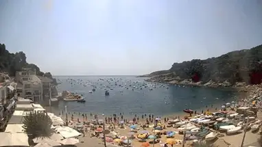 Playa de Tamariu, Gerona cámara web en vivo