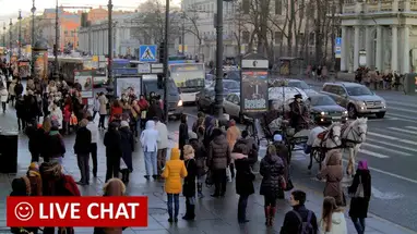 涅夫斯基大街和阿尼奇科夫宫,圣彼得堡 在线网络摄像头