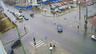 Kruispunt van de straten Antikainen en Krasnaya, Petrozavodsk online-webcam