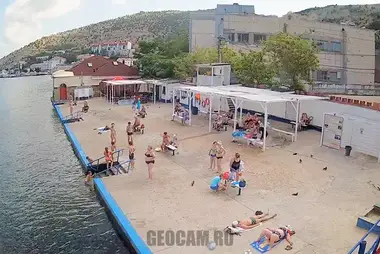 Webcam on the city beach of Balaklava