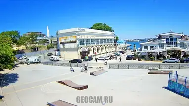 Quảng trường kỷ niệm 300 năm Hạm đội Nga, đường Kapitanskaya, Sevastopol phát trực tiếp qua webcam