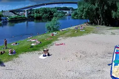 Webcam on the water ski base beach, Chernigov