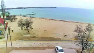 Plaża, wieś miejska Chernomorskoe kamera na żywo