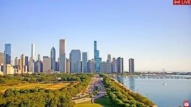Chicagowska linia horyzontu, Illinois kamera na żywo