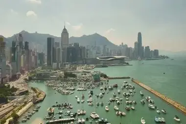 Telecamera sullo skyline di Hong Kong