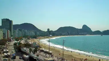 Praia de Copacabana, Rio de Janeiro webcam ao vivo