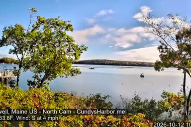 Cundy's Harbor, vista nord, Harpswell