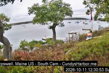 Cundy's Harbor, vista sud, Harpswell