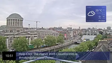Dublino, vista sulla città, Irlanda webcam dal vivo