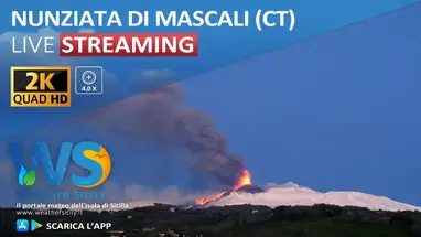 Vulcão Monte Etna, Catânia, Itália webcam ao vivo