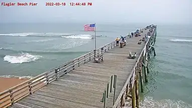 Cais de Flagler Beach, Flórida webcam ao vivo
