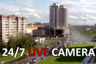 Webcam at the intersection of Gakkelevskaya Street and Bogatyrsky Avenue, Saint Petersburg
