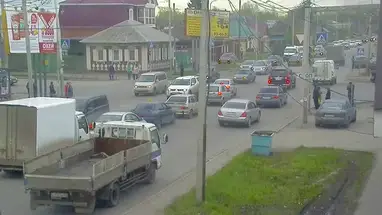 Encruzilhada da Rua Herzen com a 7th North, Omsk webcam ao vivo
