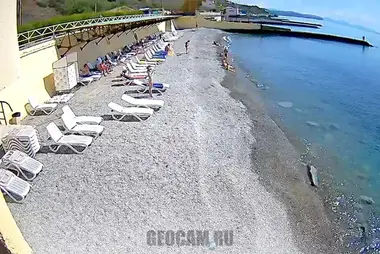 Beach of the Sanatorium Golden, Alushta, Crimea