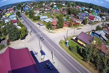 Webcam at the crossroads of Gorky/Pine, Biysk