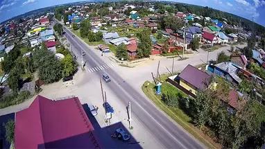 Skrzyżowanie ulic Gorkiego i Sosnowej, Bijsk kamera na żywo
