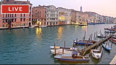 Gran Canal, vista desde el Hotel San Cassiano, Venecia cámara web en vivo