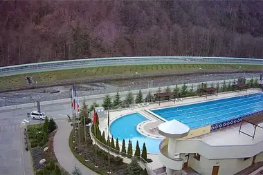 View of the outdoor pool of GTZ «Gazprom»