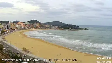 Веб-камера Пляж Сончжон, Пусан в реальном времени