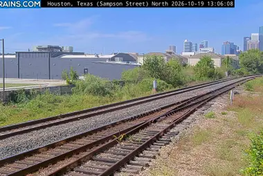 Houston, Sampson Street Blick auf die Skyline, Texas