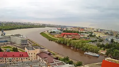 View of Irtysh and Om rivers, Omsk Live Cam