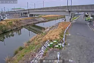 Jizo River at Kachigawa Water Level Station, Kasugai