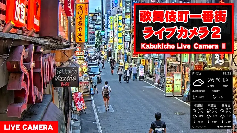 Live Webcam Kabukicho Side Street, Shinjuku