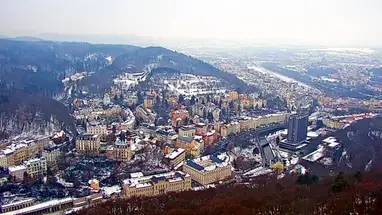 Karlovy Vary, vue panoramique webcam en direct