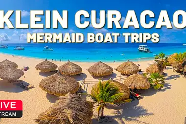 Uitzicht op het strand van Klein Curaçao