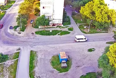 Intersection of Korolenko and Liteiny streets, Biysk