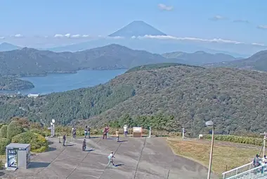 Lake Ashi and Mount Fuji from Taikanzan