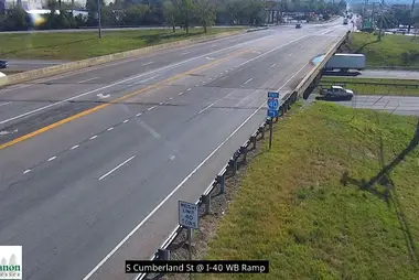 South Cumberland Street i zjazd z I-40 w kierunku zachodnim, Lebanon, TN