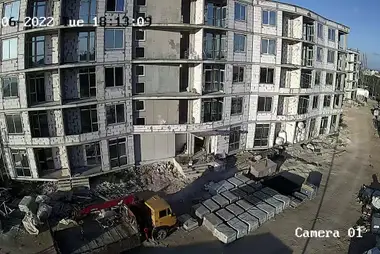 Webcam of the construction of the «Garden» apart-complex, Sevastopol, Crimea