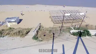 Strand van dorp Lyubimovka, Sevastopol online-webcam