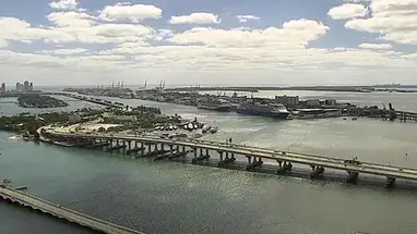 Baía de Miami Biscayne, Flórida webcam ao vivo