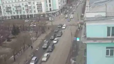 Crossroads of Mira and Gorky streets, Krasnoyarsk Live Cam