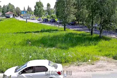 Webcam at the intersection of Moscow Highway and Zheleznodorozhnaya Street, Pushkin