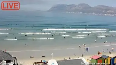 Plaża Muizenberg w Kapsztadzie kamera na żywo