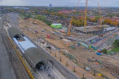 ナイメーヘン駅 西側の工事